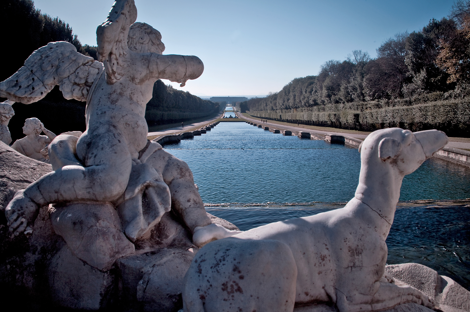 The Royal Palace of Caserta and the medieval town Casahirta